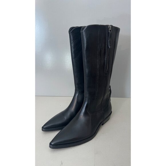 Free People $398 We The Free Allistar Pointed Boots Size 6 in Black Leather - Picture 6 of 11